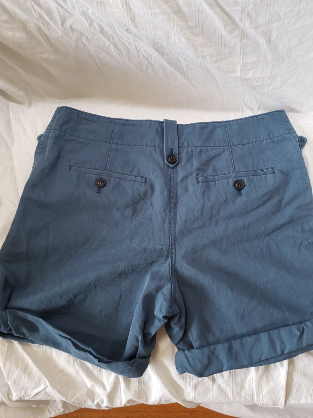Burberry Brit Shorts Blue Cotton Linen Size 4 - Picture 10 of 14
